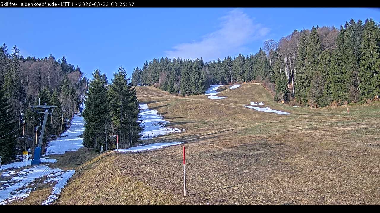 Archiv Foto Webcam Haldenköpfle - Blick auf Lift1