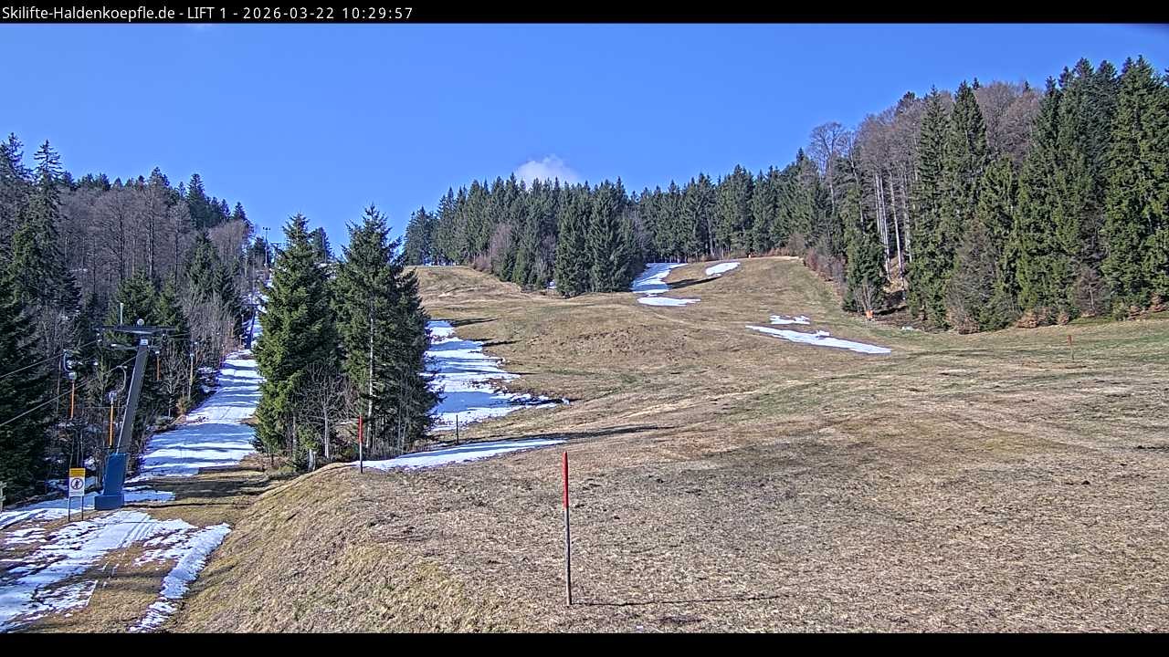 Archiv Foto Webcam Haldenköpfle - Blick auf Lift1