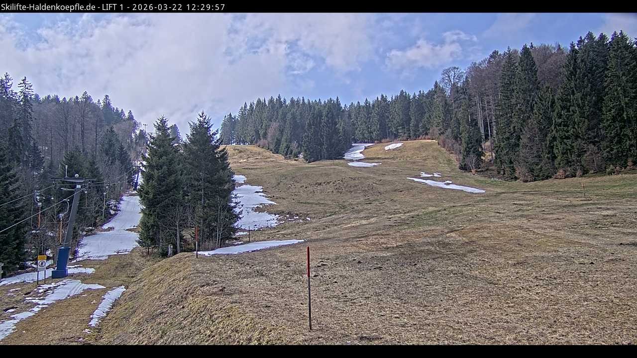 Archiv Foto Webcam Haldenköpfle - Blick auf Lift1