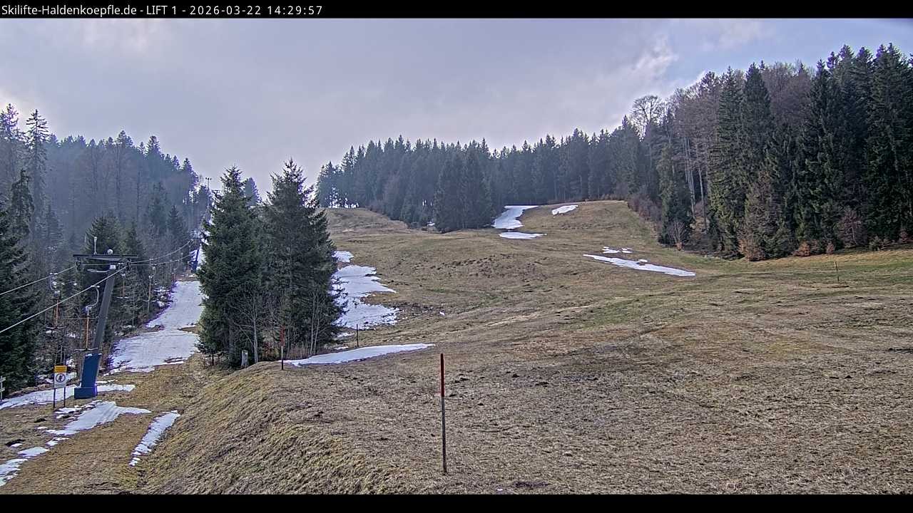 Archiv Foto Webcam Haldenköpfle - Blick auf Lift1