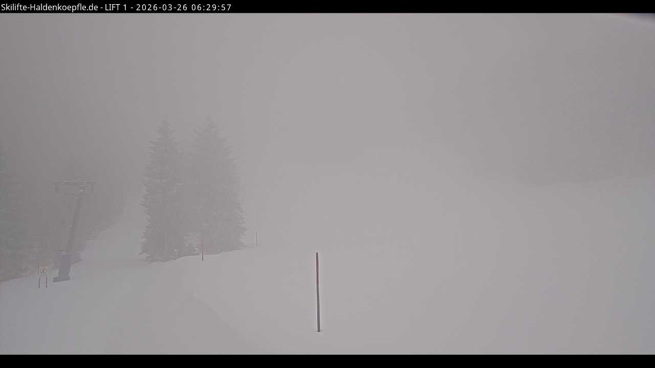 Archiv Foto Webcam Haldenköpfle - Blick auf Lift1