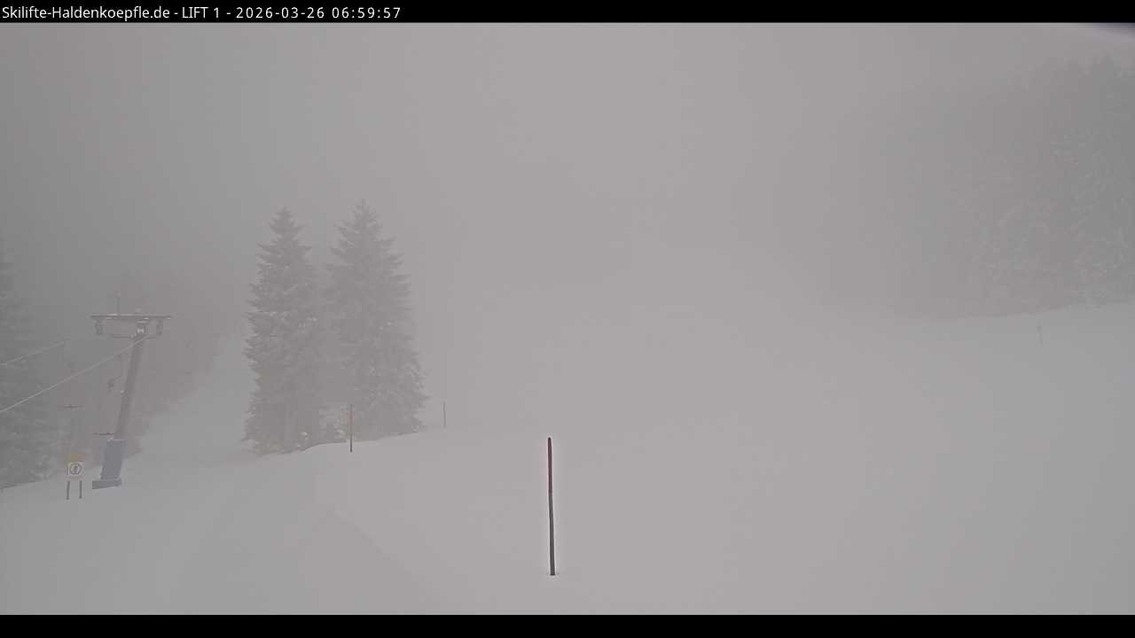 Archiv Foto Webcam Haldenköpfle - Blick auf Lift1