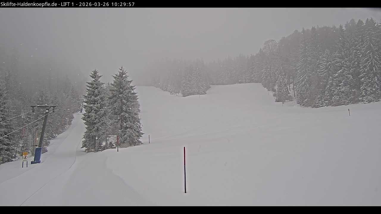 Archiv Foto Webcam Haldenköpfle - Blick auf Lift1