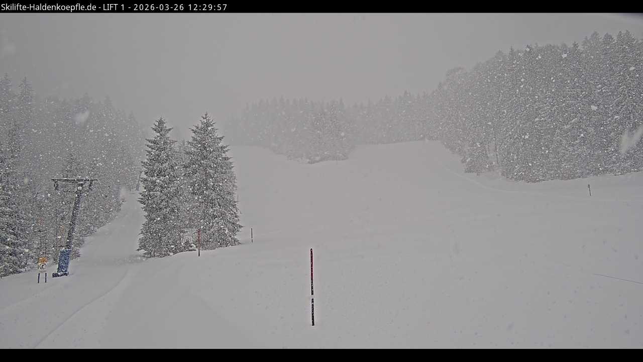 Archiv Foto Webcam Haldenköpfle - Blick auf Lift1