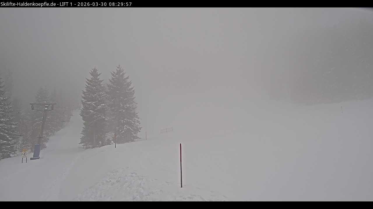 Archiv Foto Webcam Haldenköpfle - Blick auf Lift1