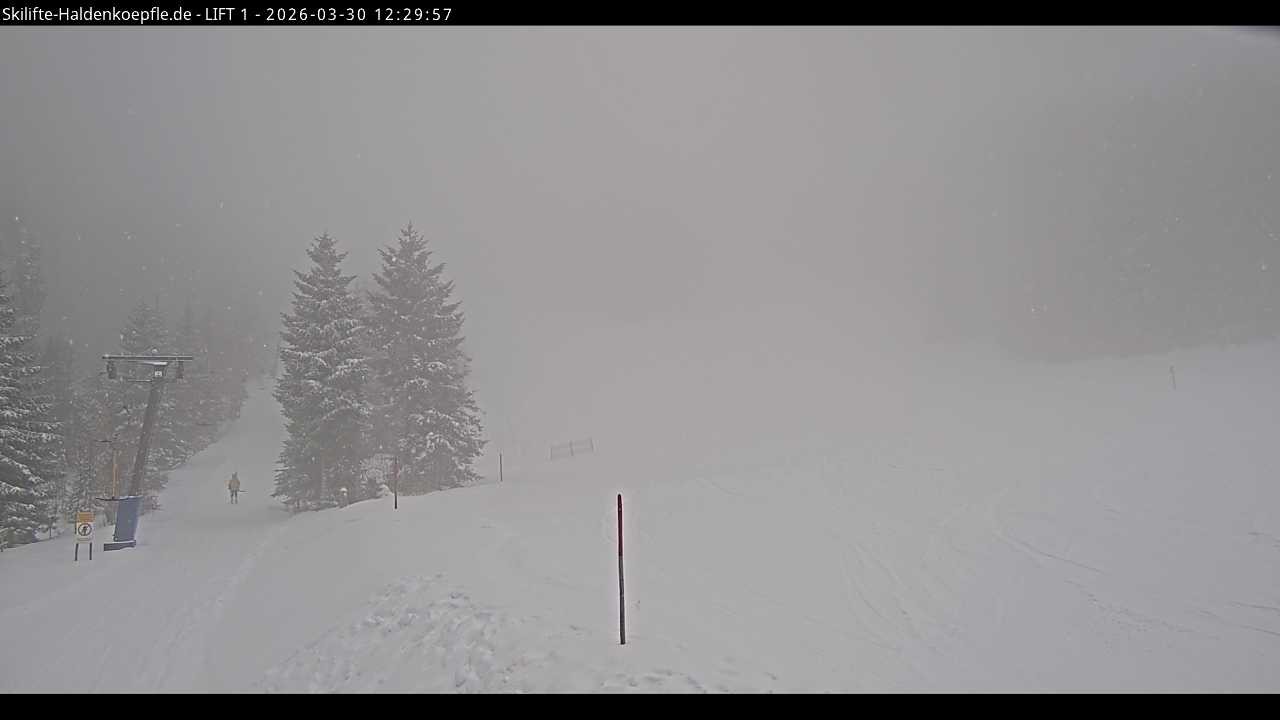 Archiv Foto Webcam Haldenköpfle - Blick auf Lift1