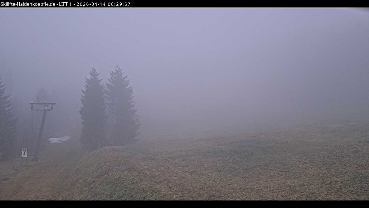Archiv Foto Webcam Haldenköpfle - Blick auf Lift1