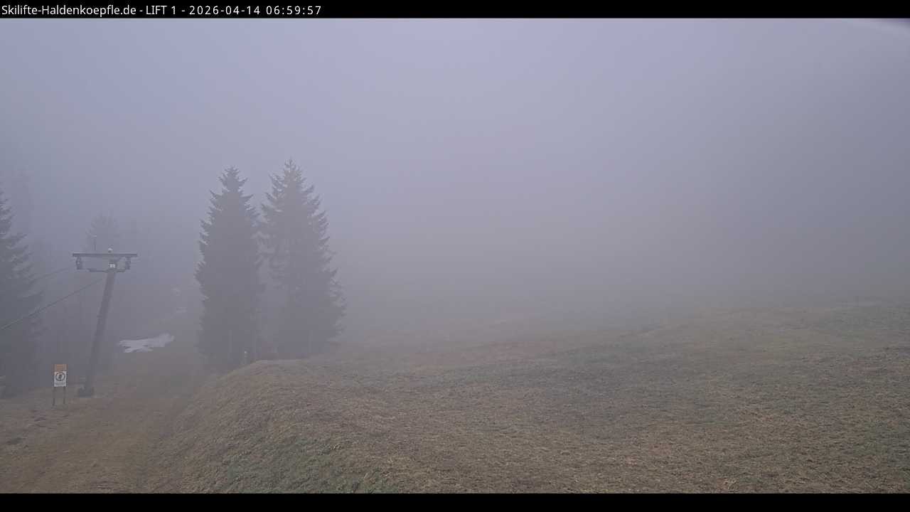 Archiv Foto Webcam Haldenköpfle - Blick auf Lift1