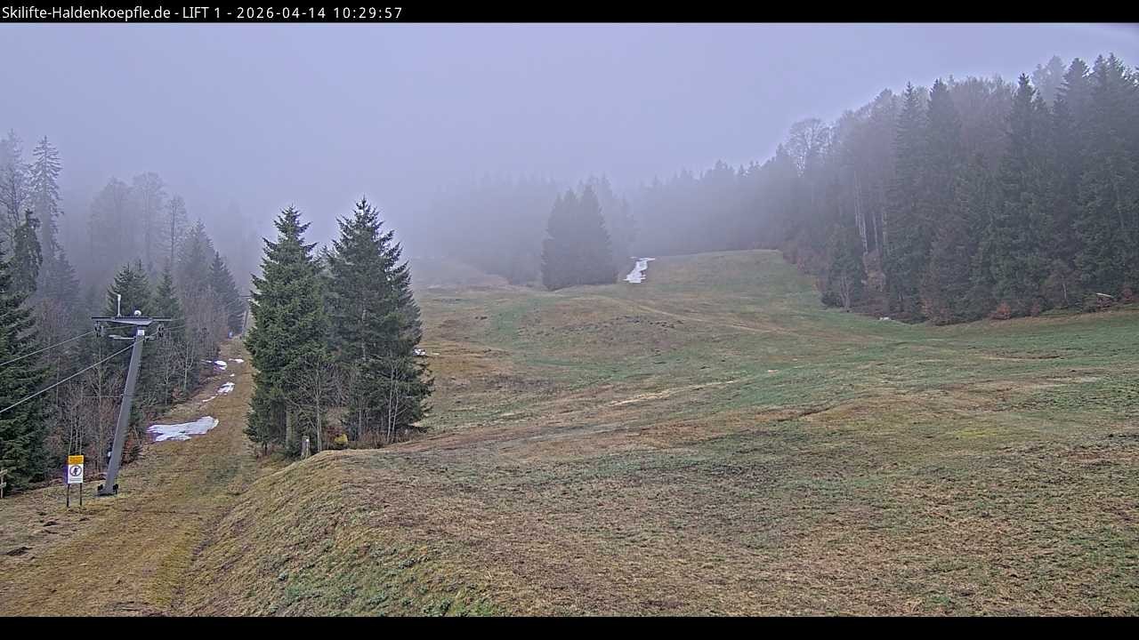 Archiv Foto Webcam Haldenköpfle - Blick auf Lift1