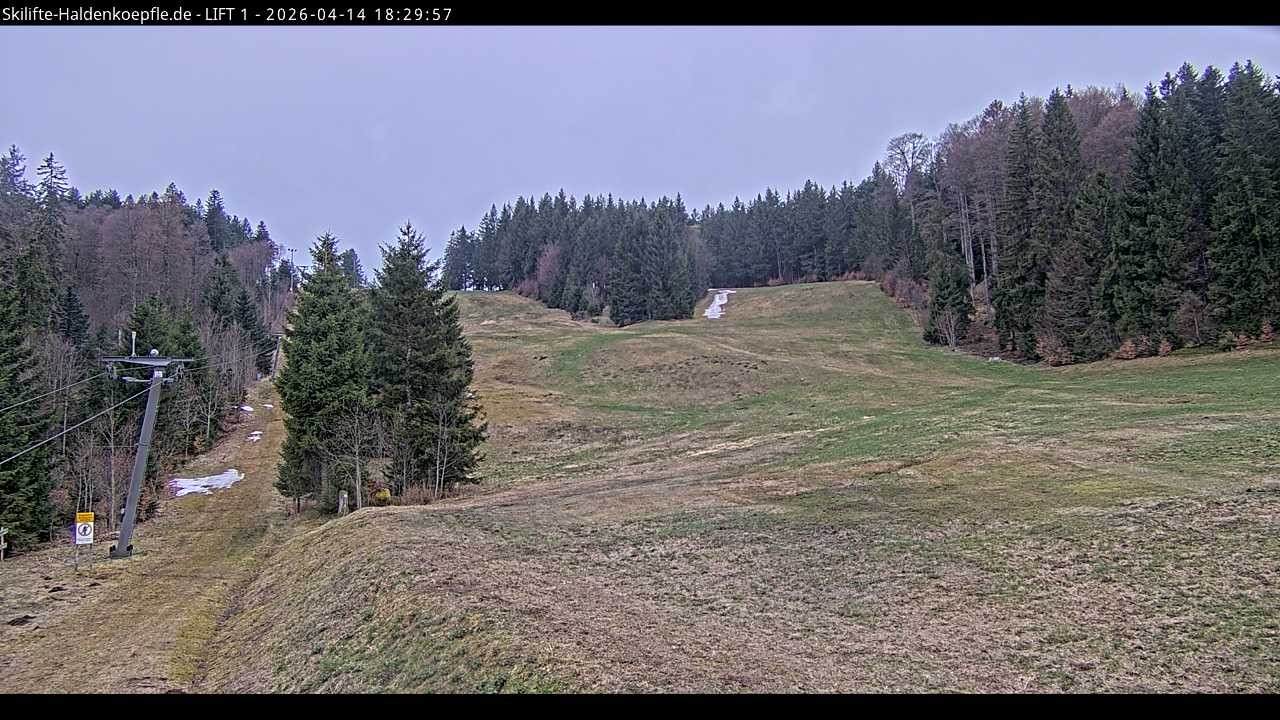 Archiv Foto Webcam Haldenköpfle - Blick auf Lift1