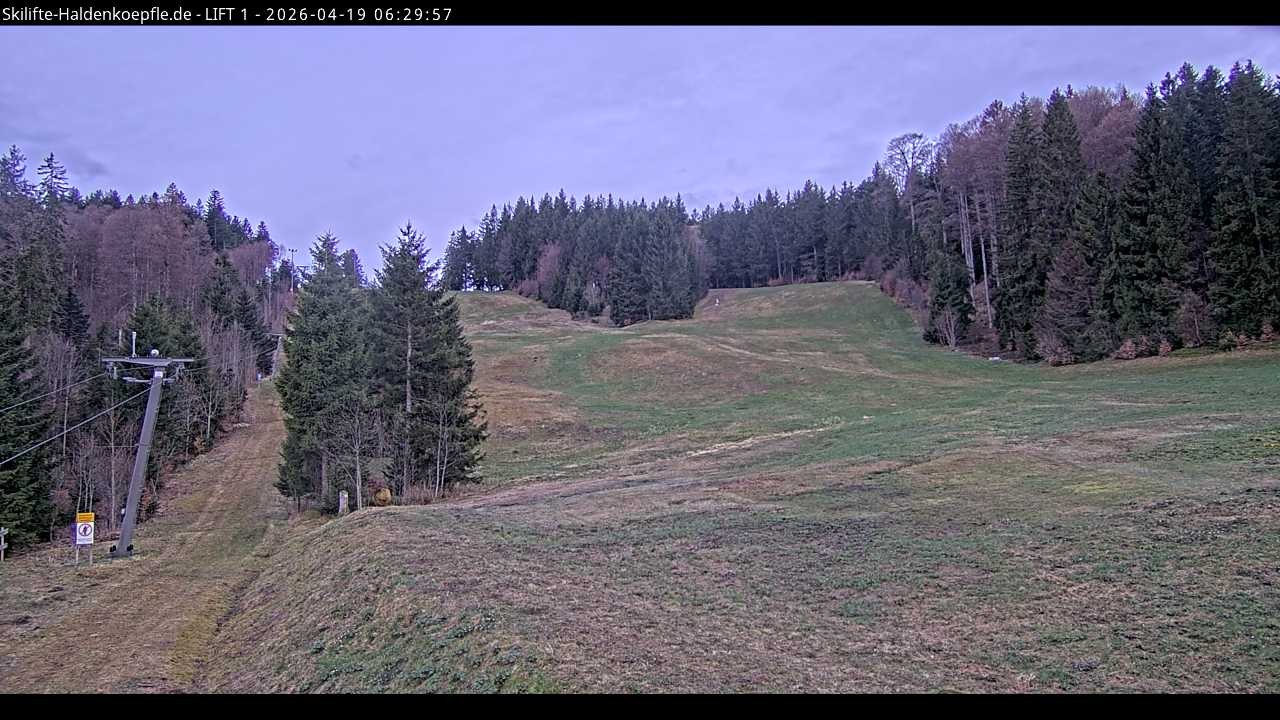Archiv Foto Webcam Haldenköpfle - Blick auf Lift1