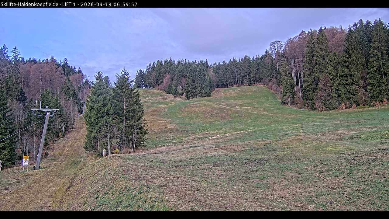 Archiv Foto Webcam Haldenköpfle - Blick auf Lift1