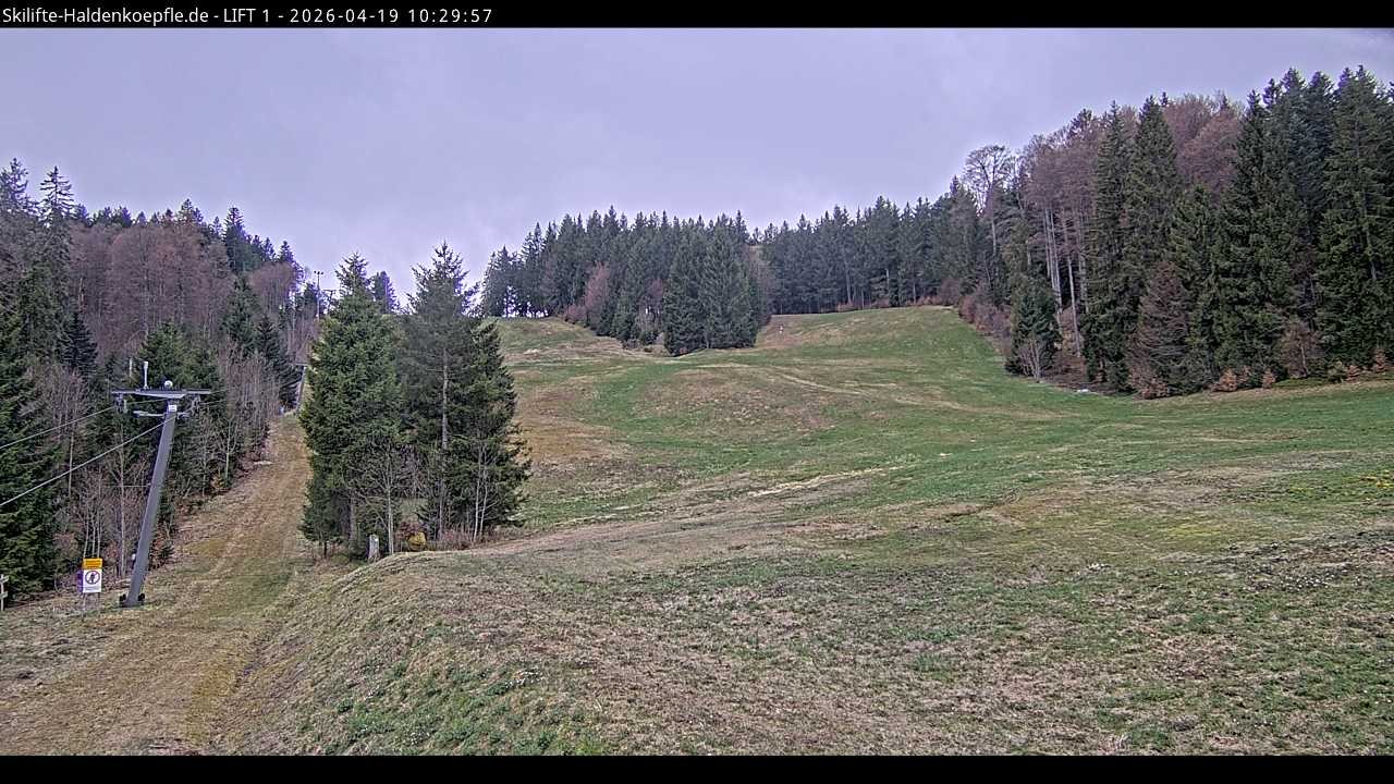 Archiv Foto Webcam Haldenköpfle - Blick auf Lift1