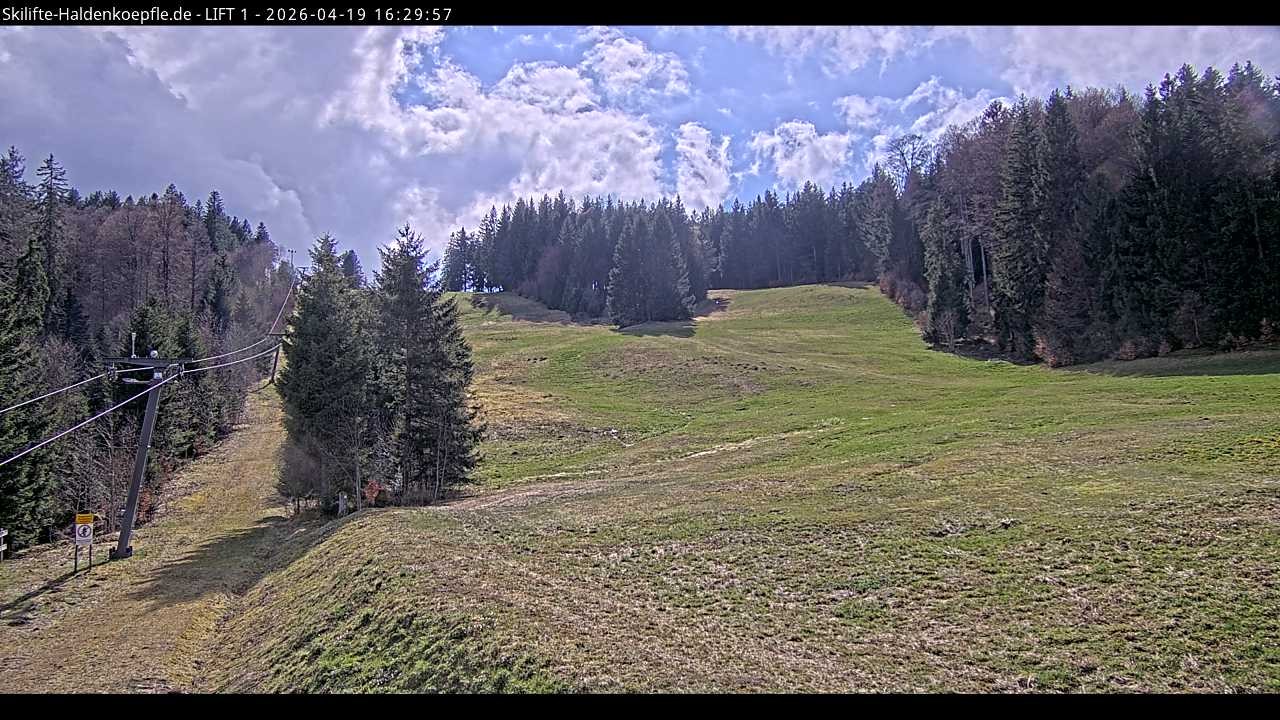 Archiv Foto Webcam Haldenköpfle - Blick auf Lift1