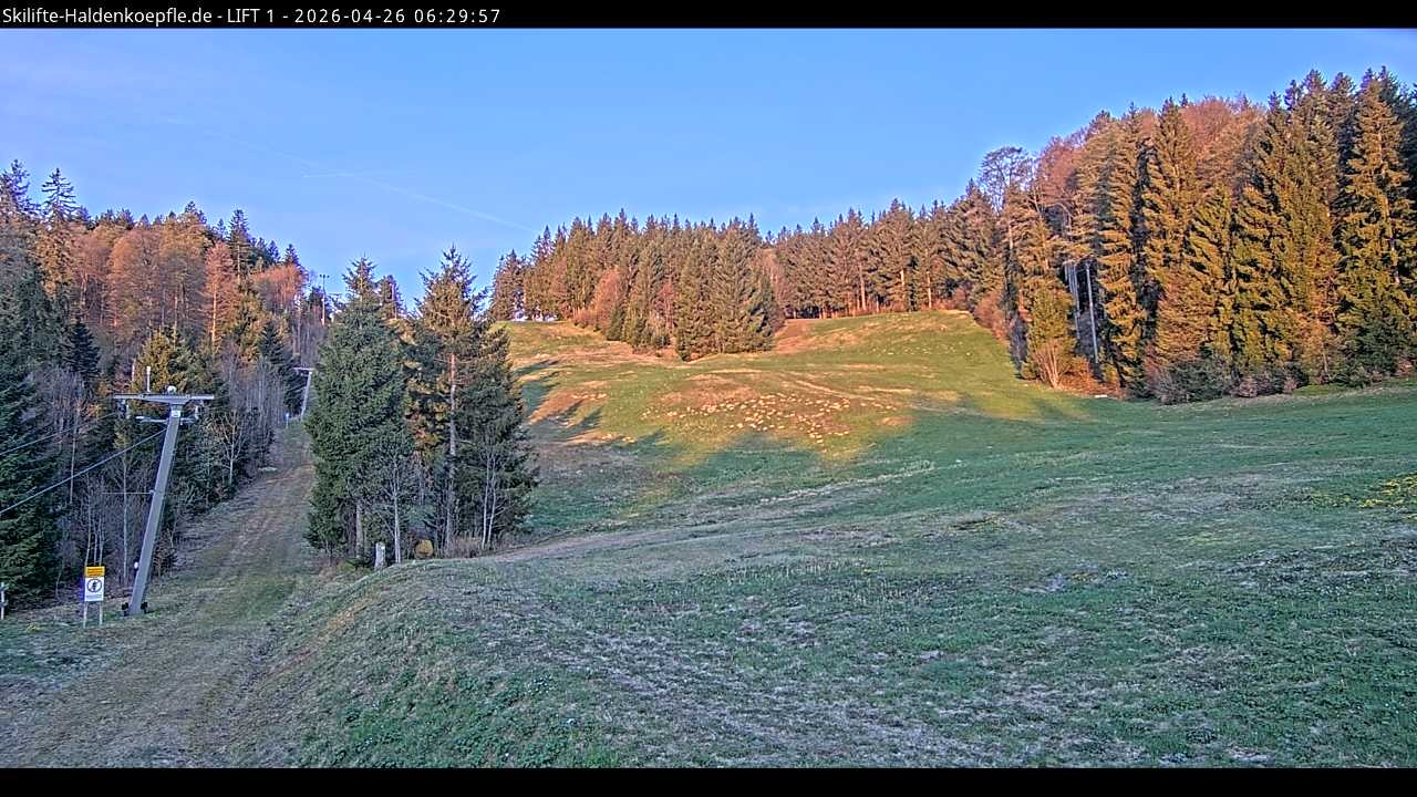Archiv Foto Webcam Haldenköpfle - Blick auf Lift1