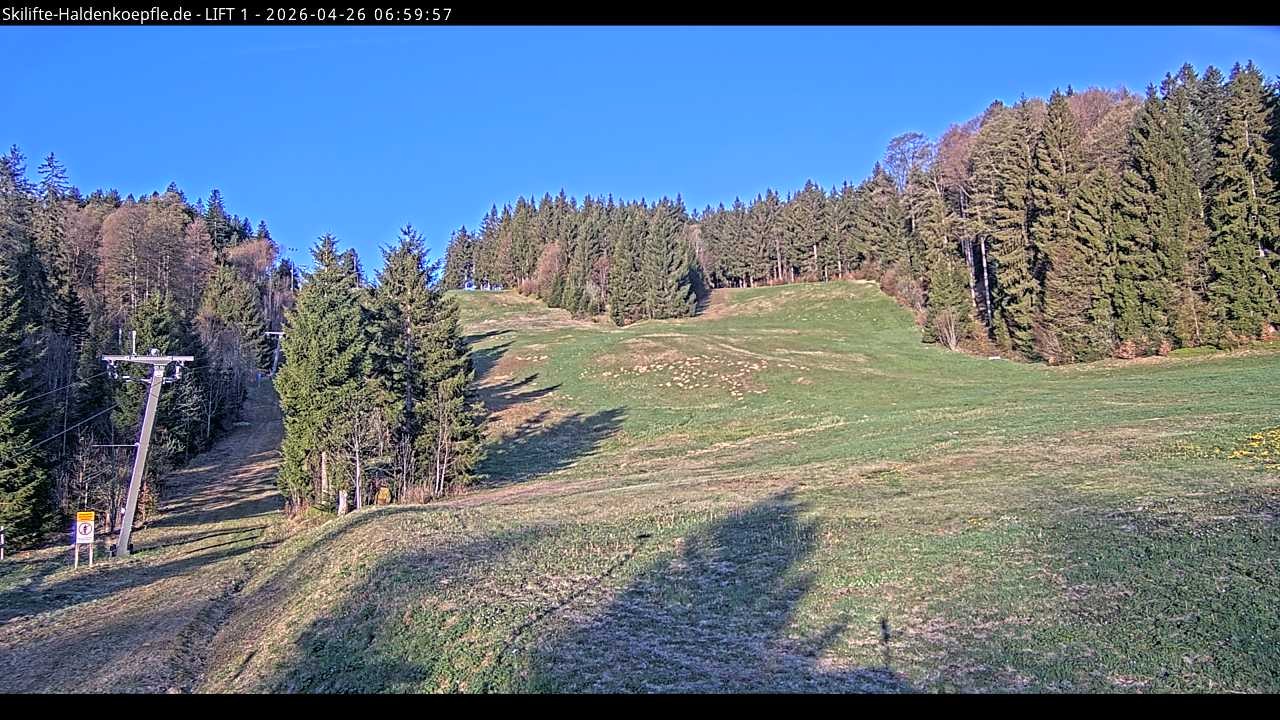 Archiv Foto Webcam Haldenköpfle - Blick auf Lift1