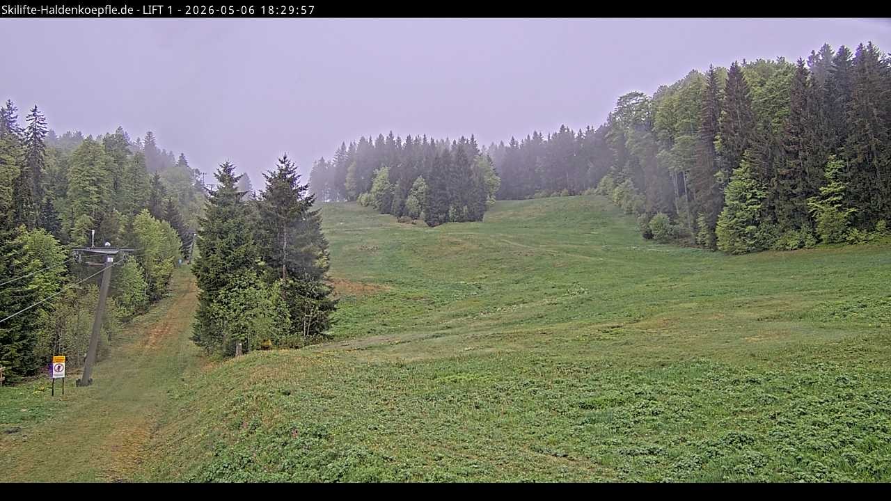 Archiv Foto Webcam Haldenköpfle - Blick auf Lift1