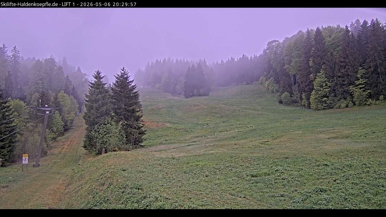 Archiv Foto Webcam Haldenköpfle - Blick auf Lift1
