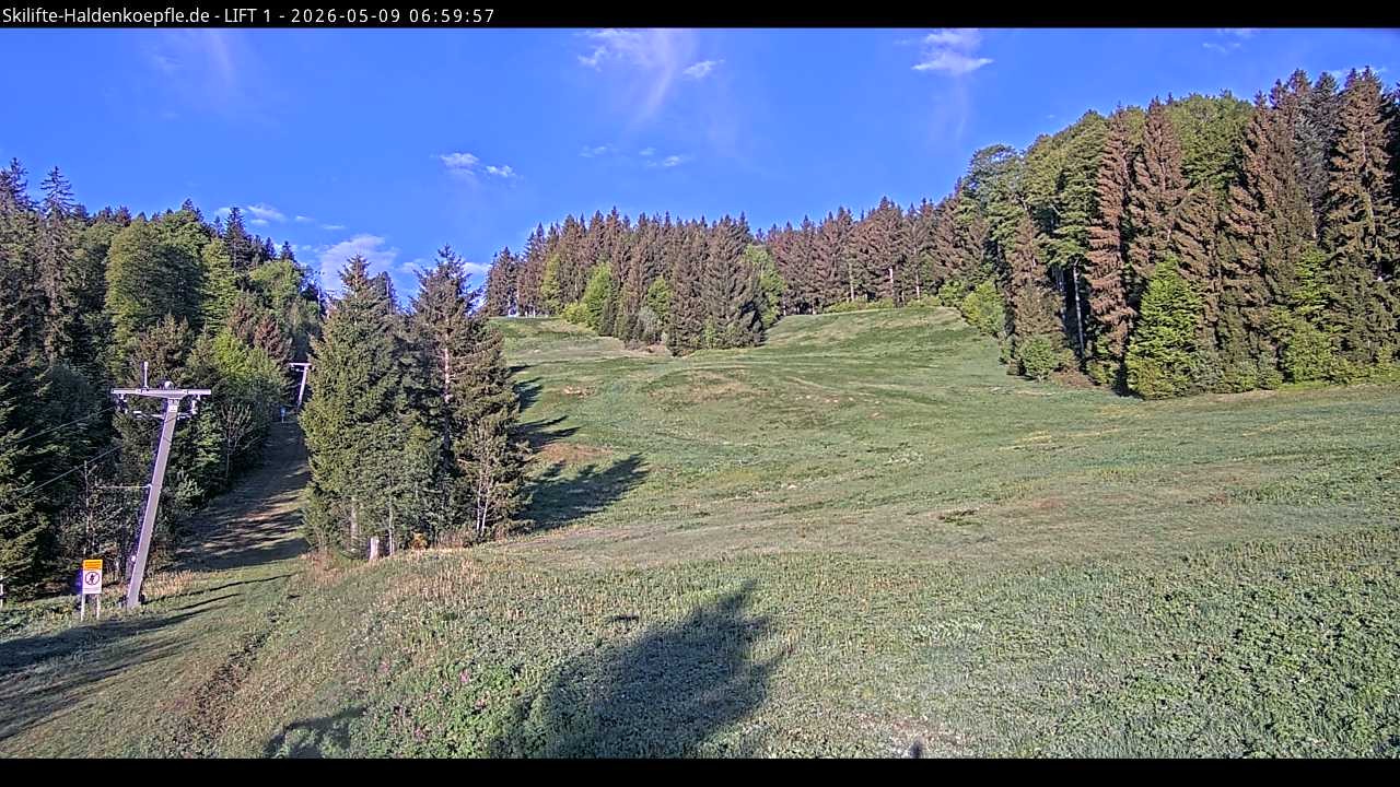 Archiv Foto Webcam Haldenköpfle - Blick auf Lift1