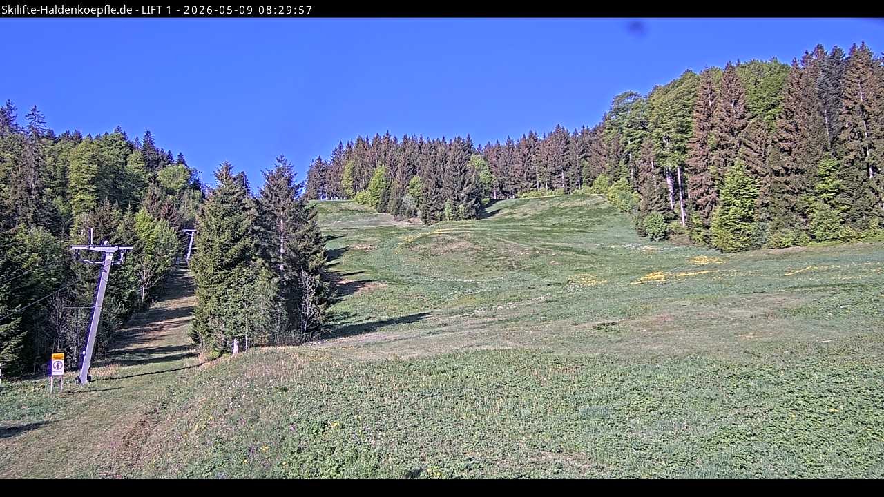 Archiv Foto Webcam Haldenköpfle - Blick auf Lift1