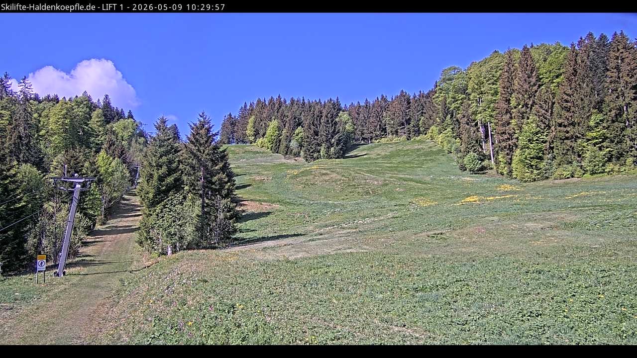 Archiv Foto Webcam Haldenköpfle - Blick auf Lift1