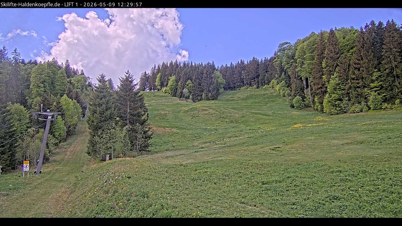 Archiv Foto Webcam Haldenköpfle - Blick auf Lift1
