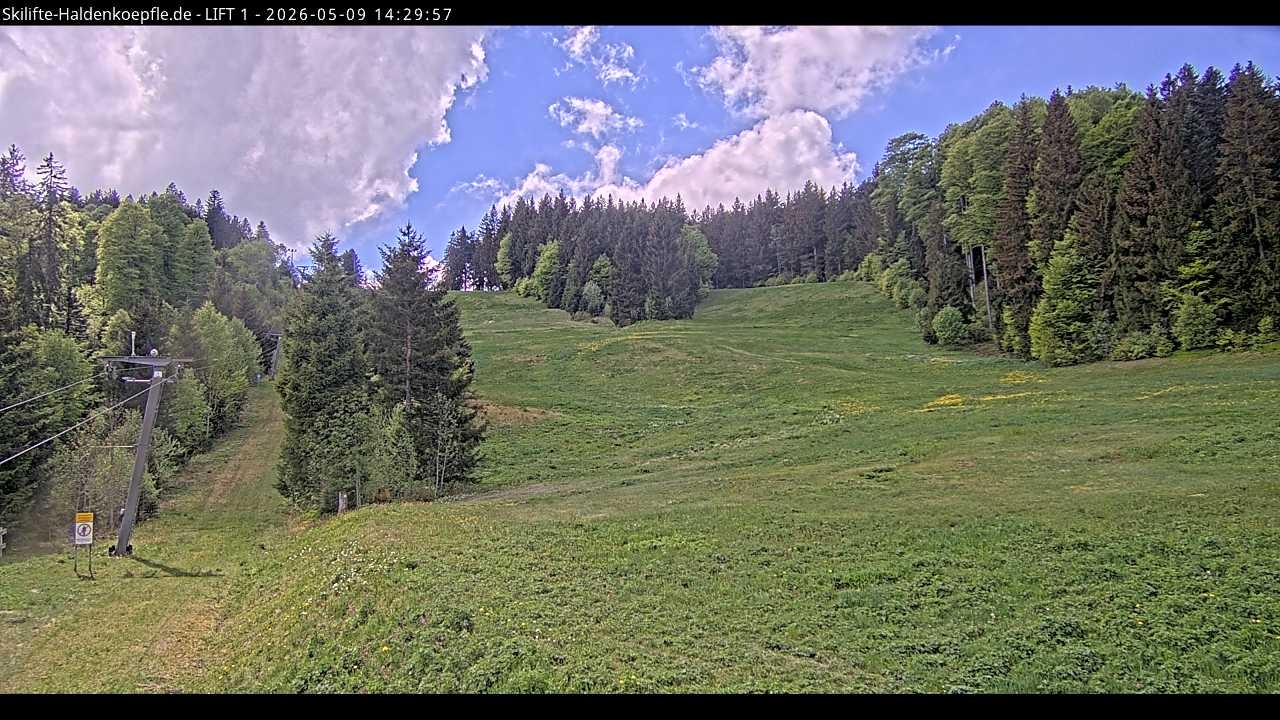 Archiv Foto Webcam Haldenköpfle - Blick auf Lift1