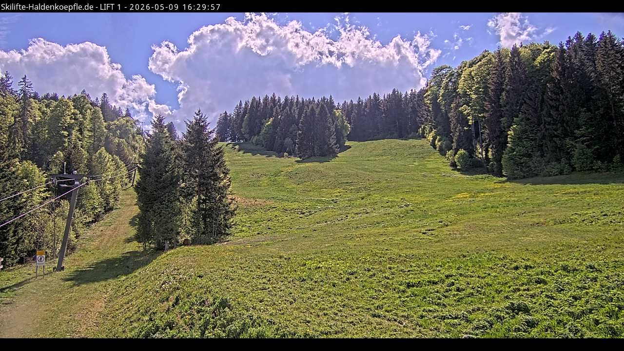 Archiv Foto Webcam Haldenköpfle - Blick auf Lift1