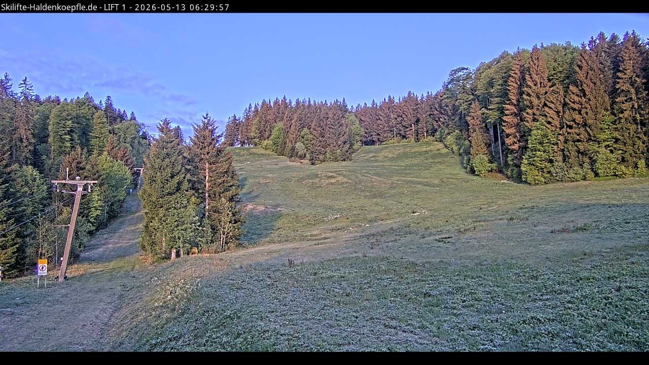 Archiv Foto Webcam Haldenköpfle - Blick auf Lift1