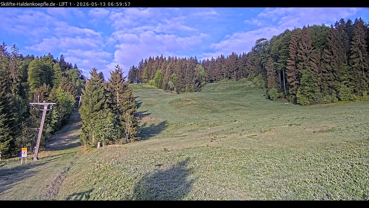 Archiv Foto Webcam Haldenköpfle - Blick auf Lift1