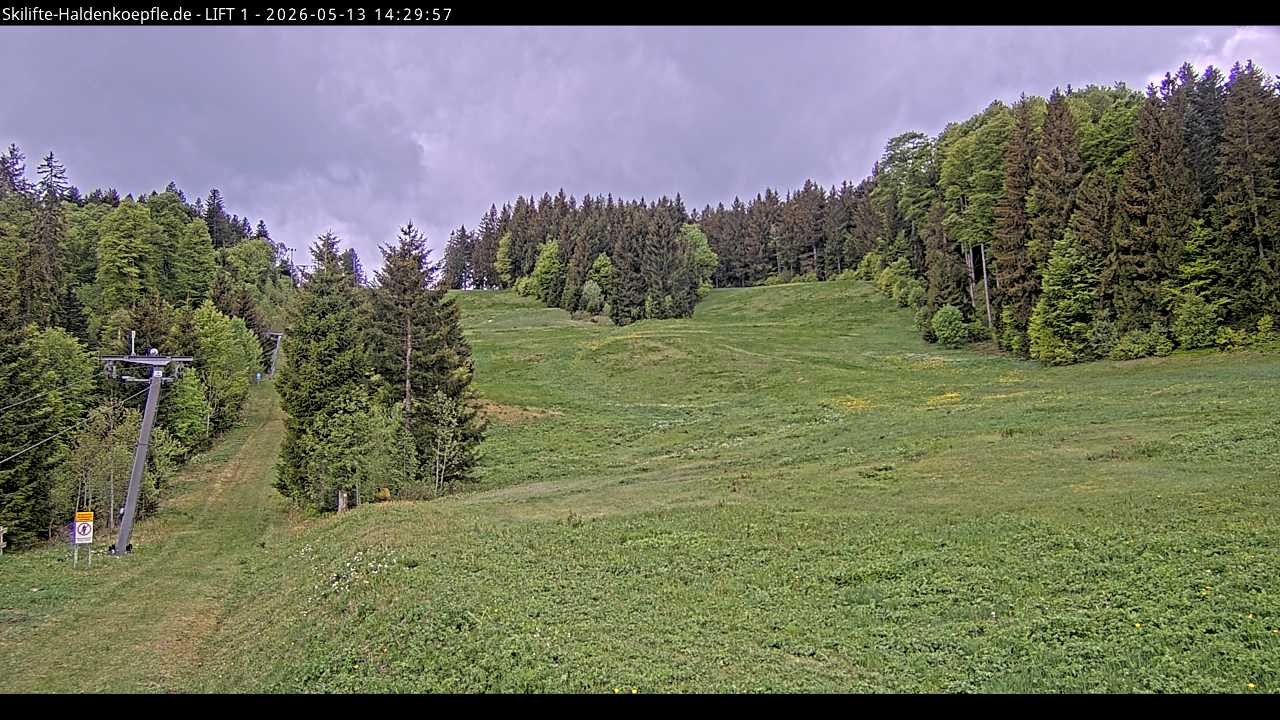 Archiv Foto Webcam Haldenköpfle - Blick auf Lift1