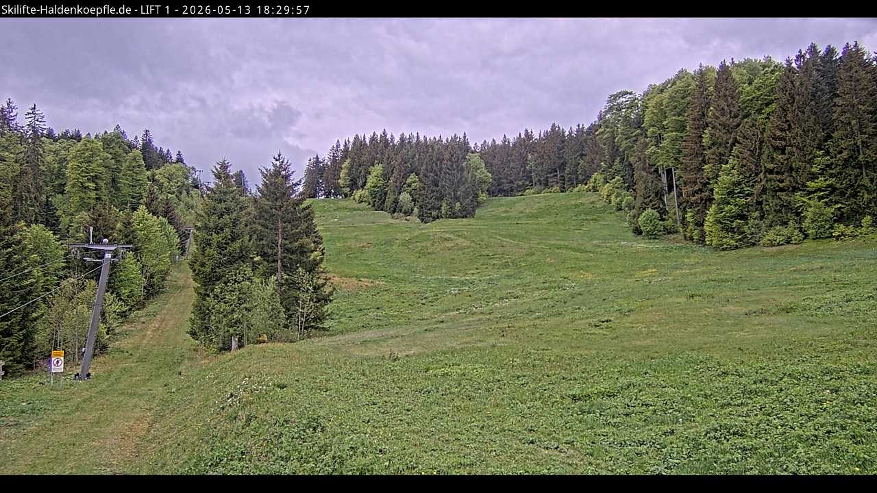 Archiv Foto Webcam Haldenköpfle - Blick auf Lift1