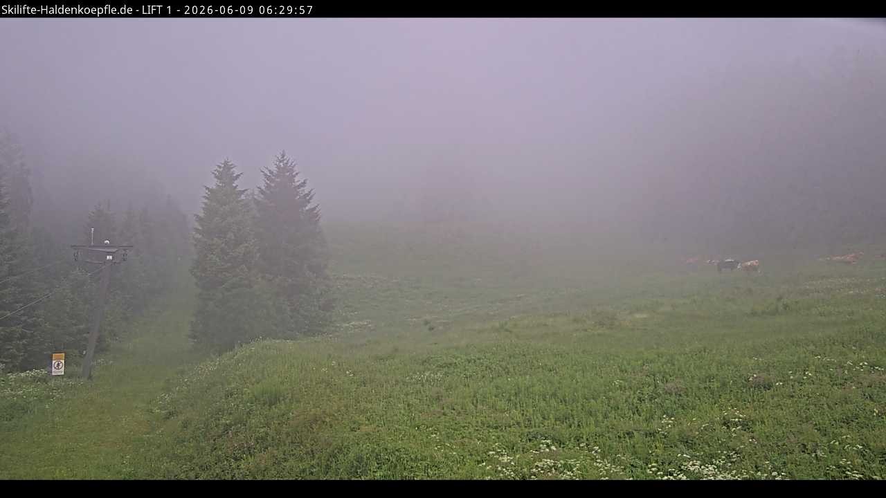Archiv Foto Webcam Haldenköpfle - Blick auf Lift1