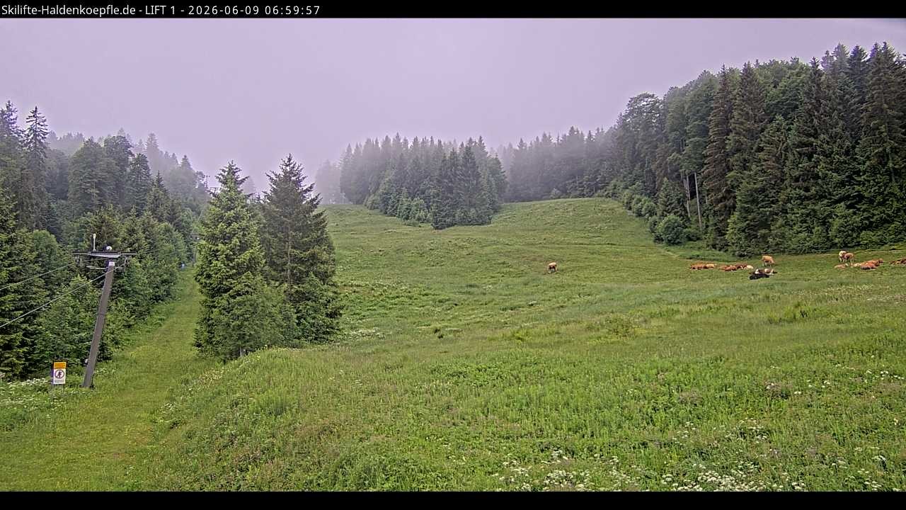 Archiv Foto Webcam Haldenköpfle - Blick auf Lift1