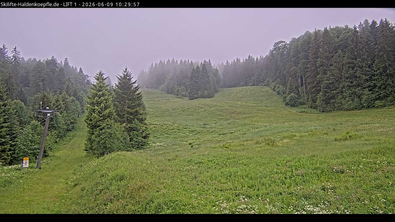 Archiv Foto Webcam Haldenköpfle - Blick auf Lift1