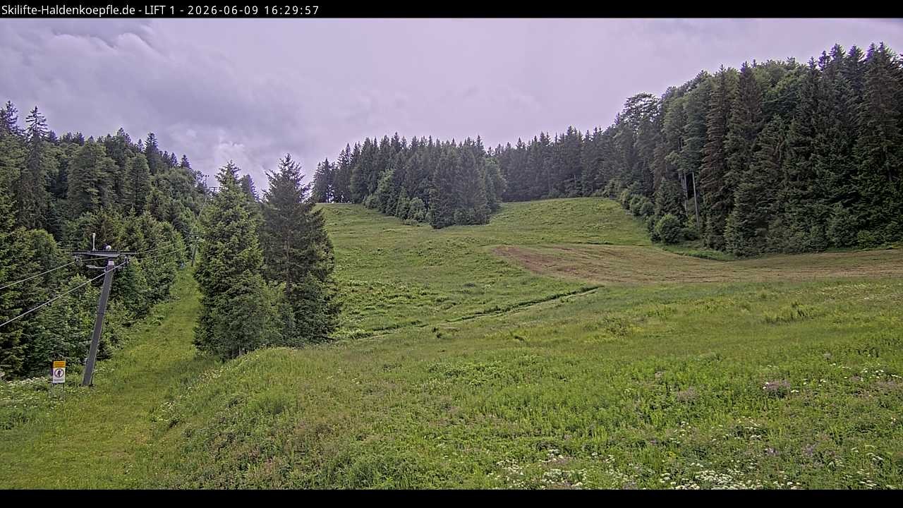 Archiv Foto Webcam Haldenköpfle - Blick auf Lift1