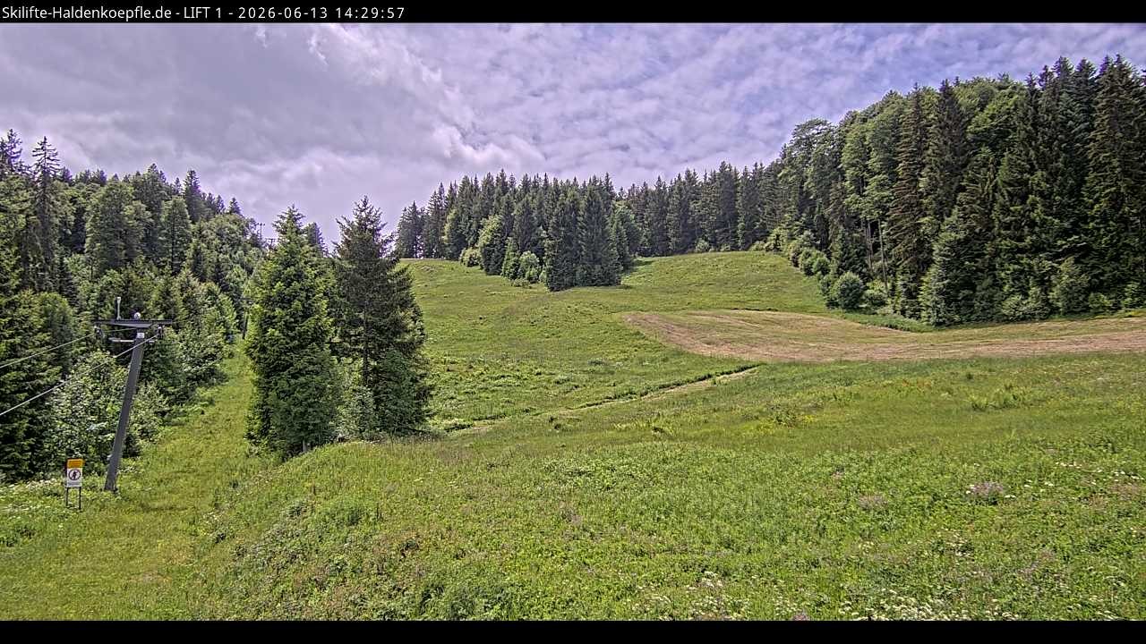 Archiv Foto Webcam Haldenköpfle - Blick auf Lift1
