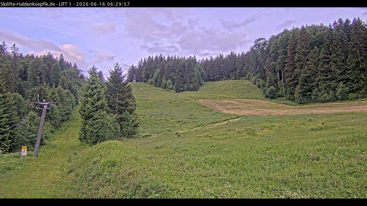 Archiv Foto Webcam Haldenköpfle - Blick auf Lift1