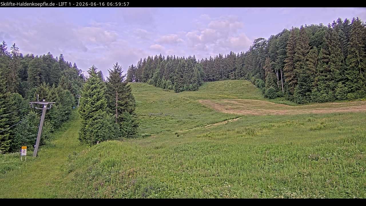 Archiv Foto Webcam Haldenköpfle - Blick auf Lift1