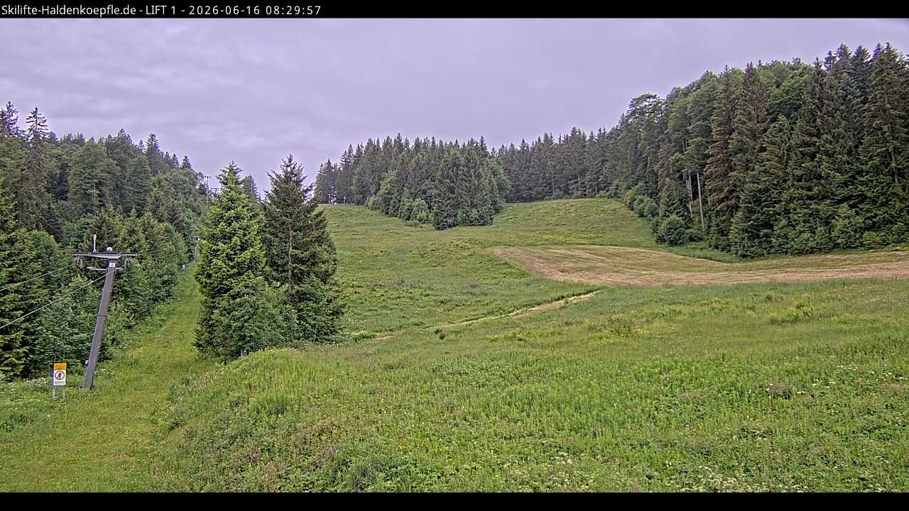Archiv Foto Webcam Haldenköpfle - Blick auf Lift1