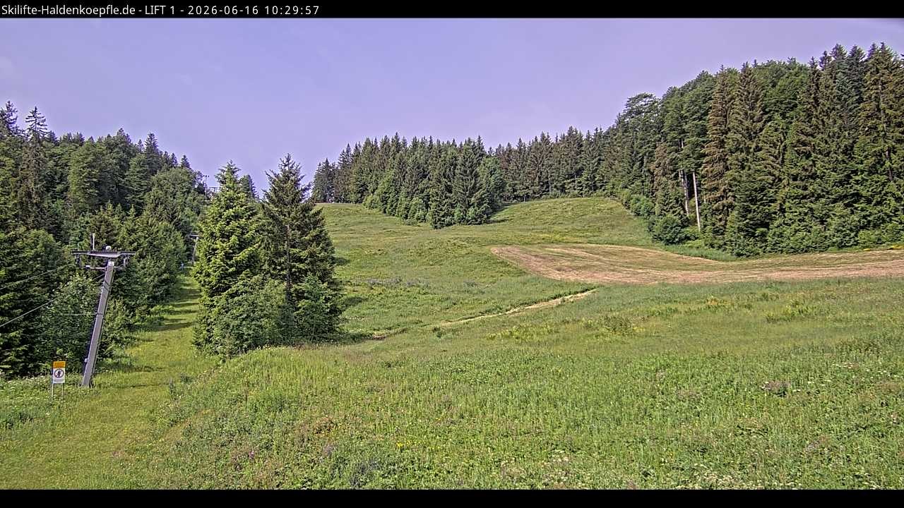 Archiv Foto Webcam Haldenköpfle - Blick auf Lift1