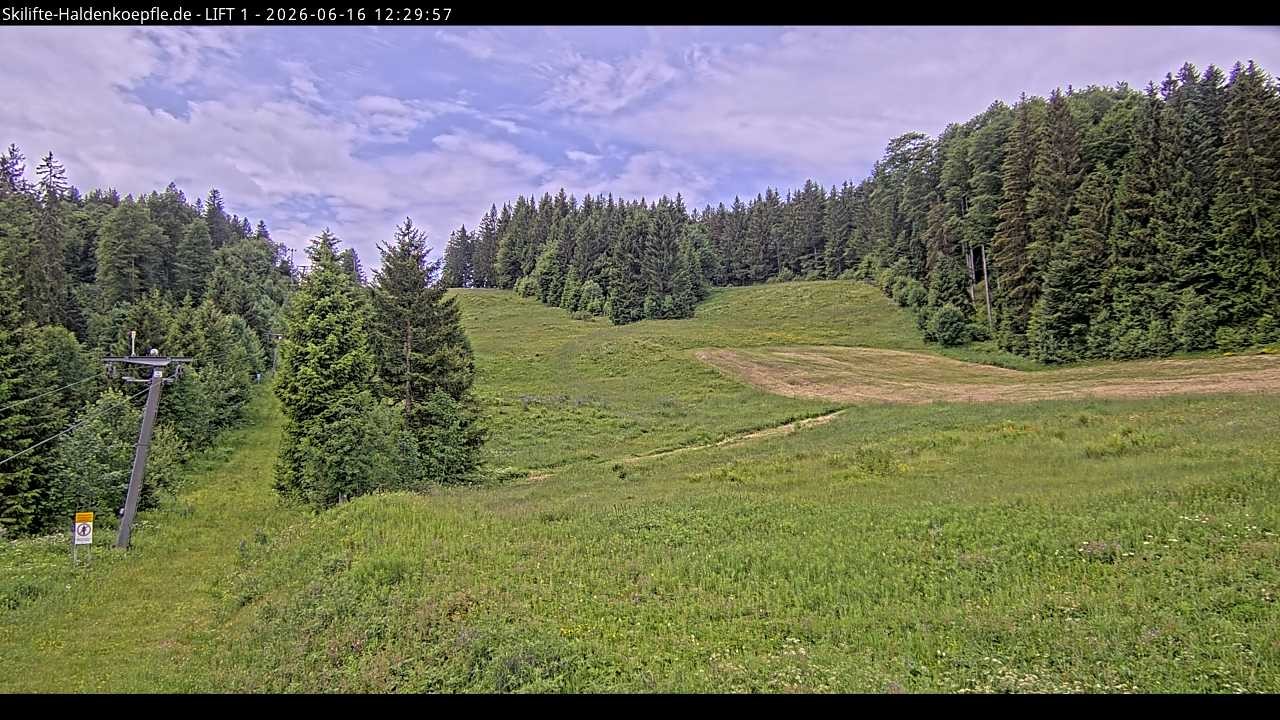 Archiv Foto Webcam Haldenköpfle - Blick auf Lift1