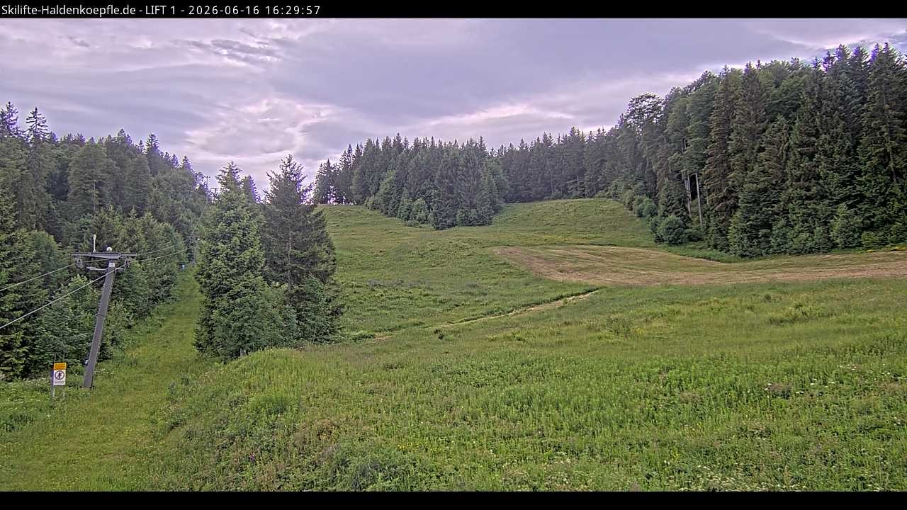 Archiv Foto Webcam Haldenköpfle - Blick auf Lift1