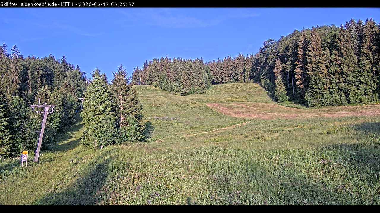 Archiv Foto Webcam Haldenköpfle - Blick auf Lift1