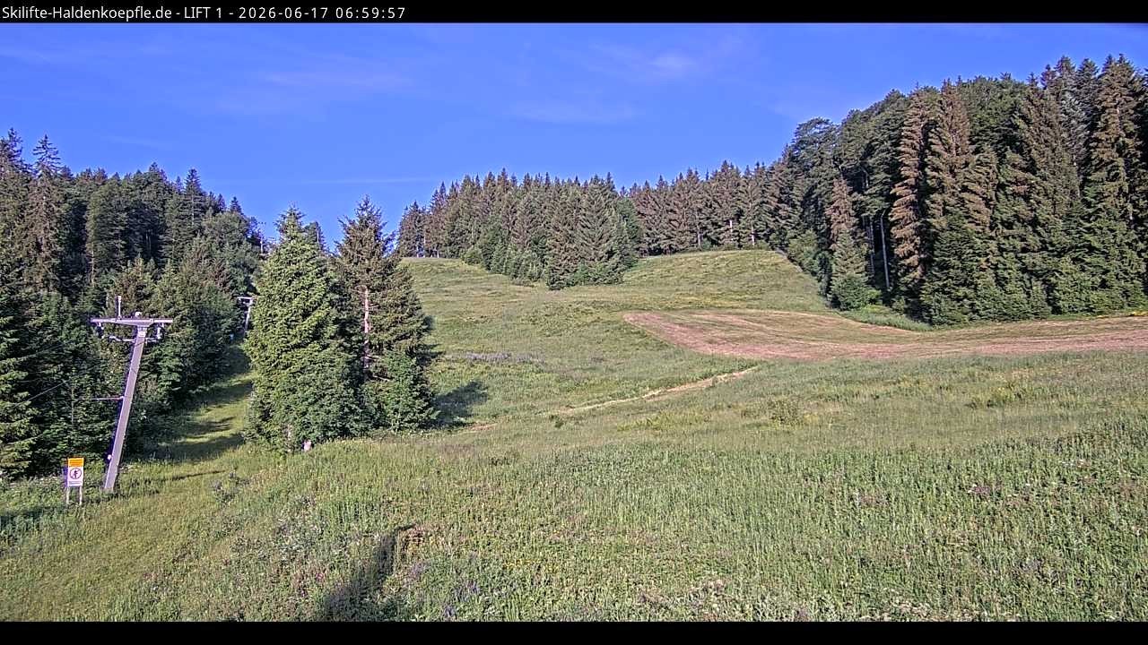 Archiv Foto Webcam Haldenköpfle - Blick auf Lift1