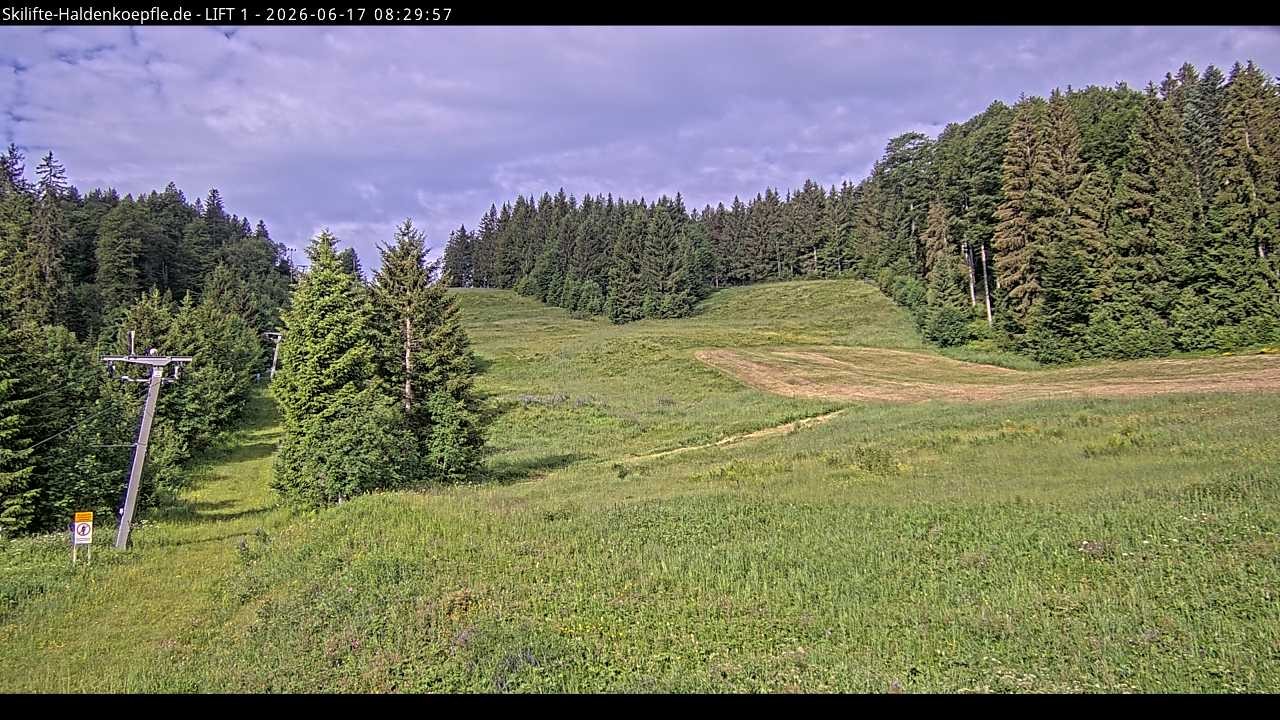Archiv Foto Webcam Haldenköpfle - Blick auf Lift1