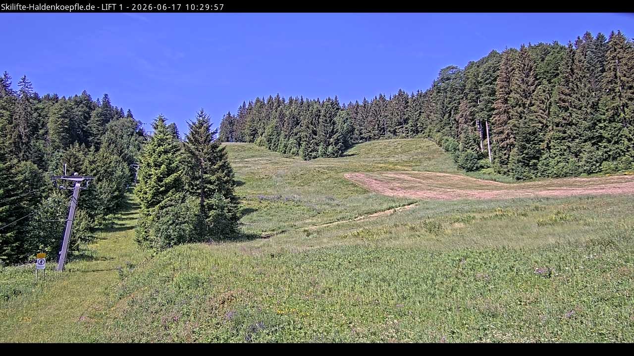 Archiv Foto Webcam Haldenköpfle - Blick auf Lift1