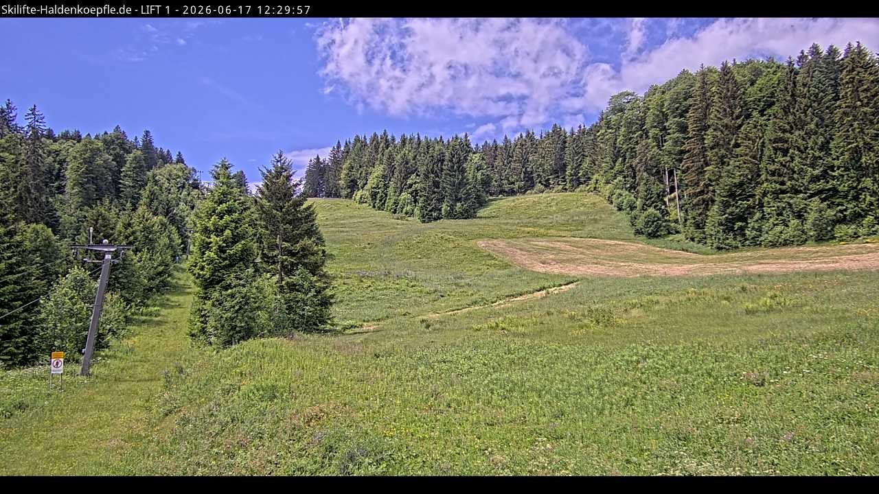 Archiv Foto Webcam Haldenköpfle - Blick auf Lift1