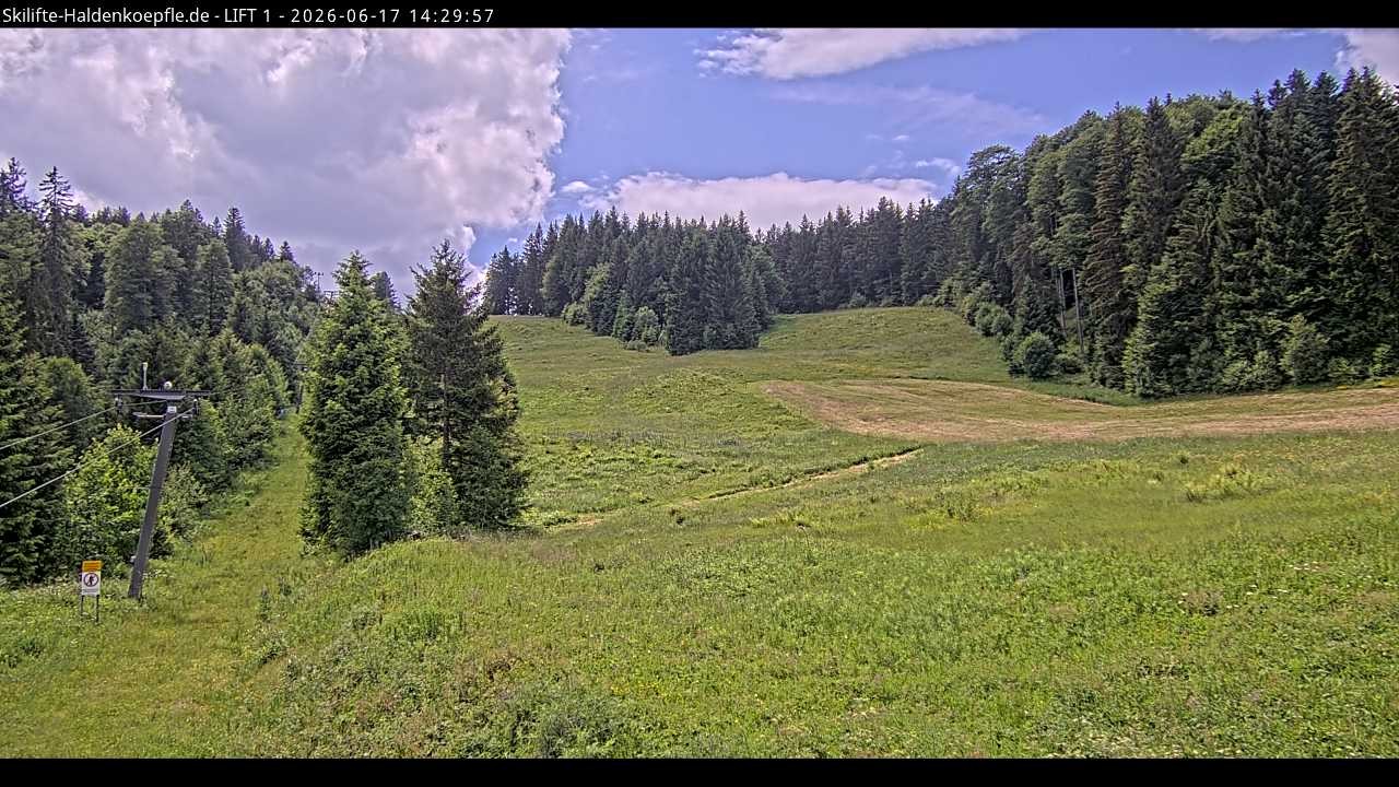 Archiv Foto Webcam Haldenköpfle - Blick auf Lift1