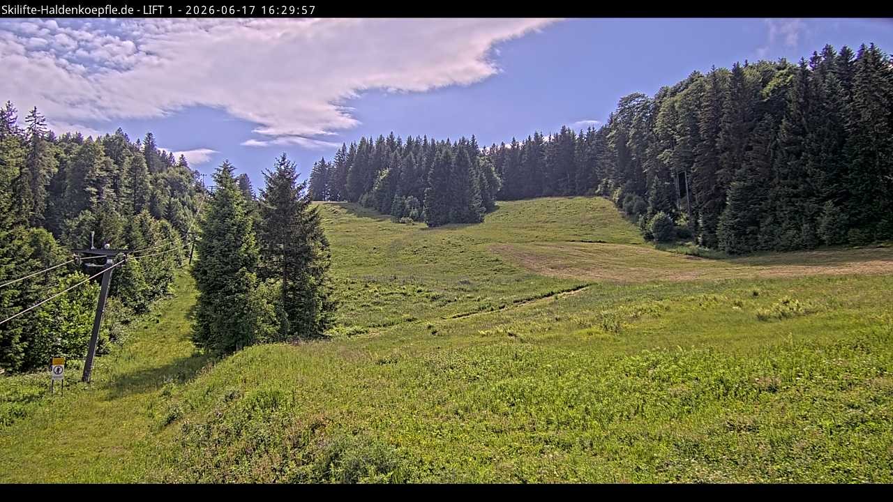 Archiv Foto Webcam Haldenköpfle - Blick auf Lift1